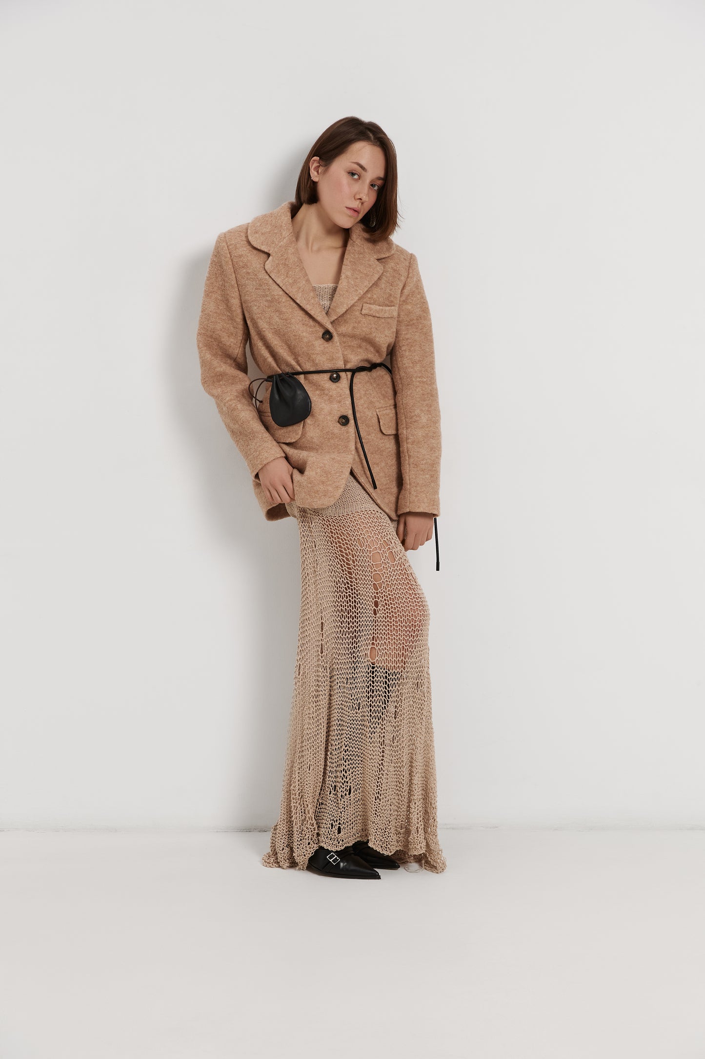 Жакет з вовни бежевий CAMEL JACKET