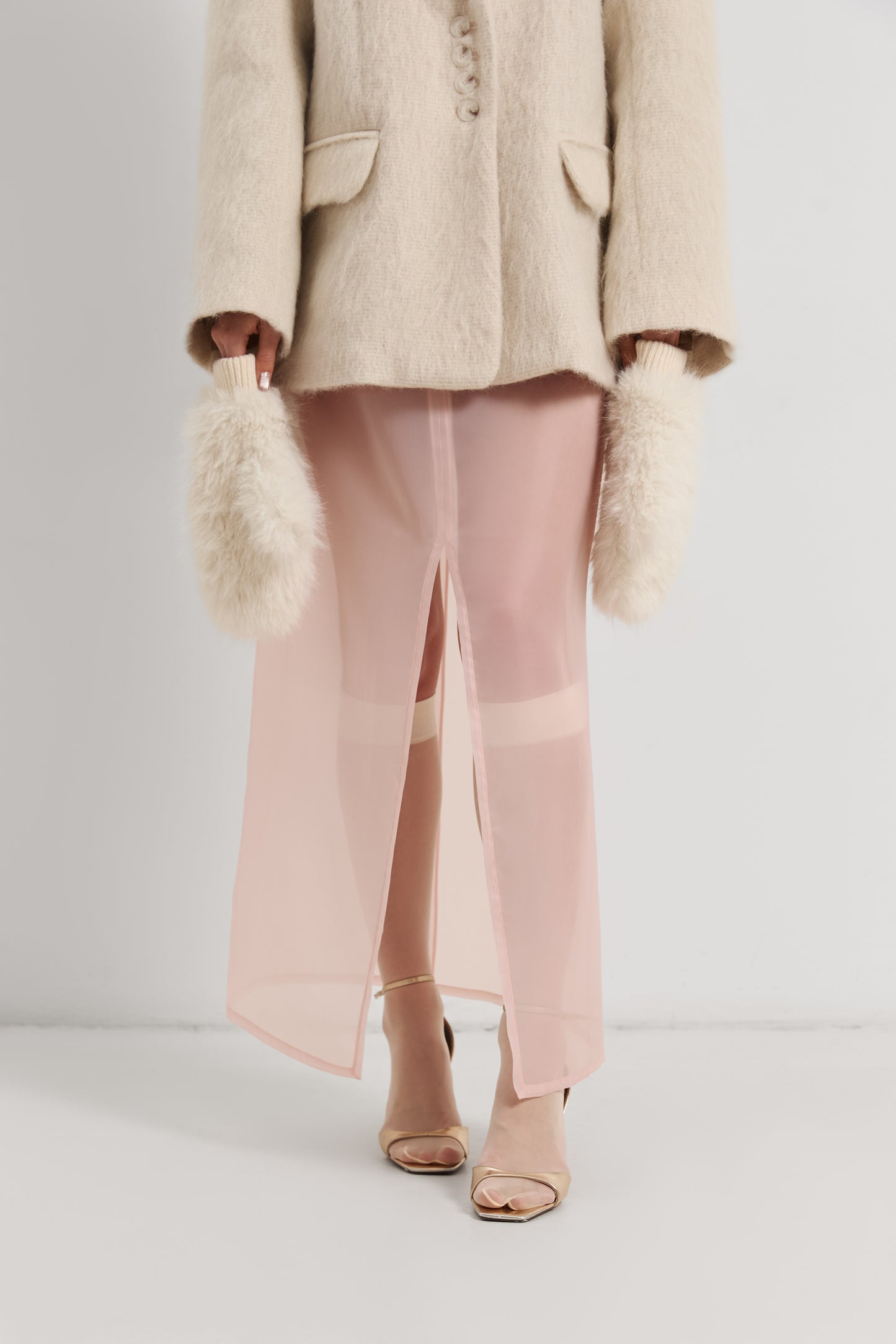 Спідниця з органзи рожева POWDER PINK