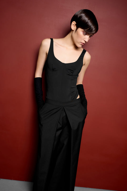 Брюки чорні азійські з тонкої вовни