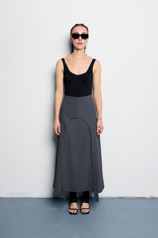 Спідниця з баскою з вовни