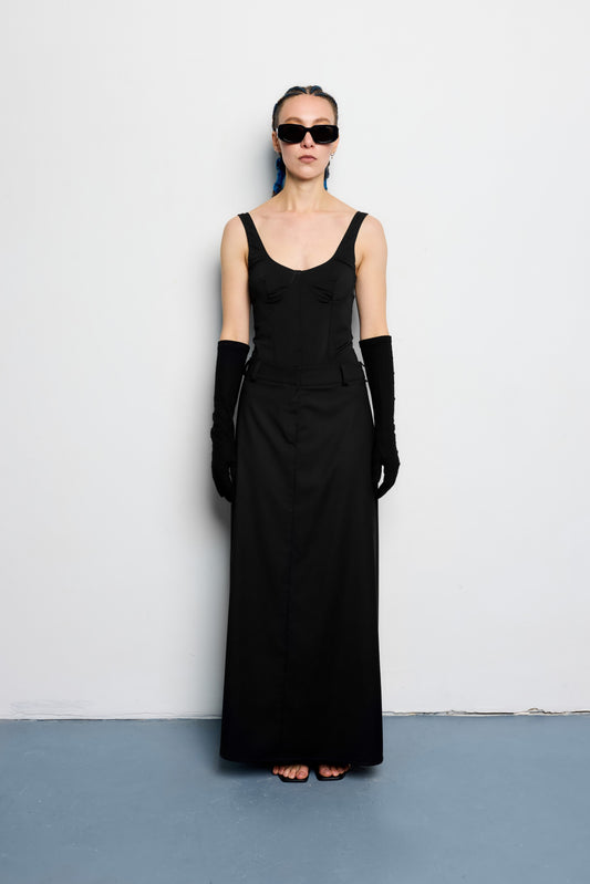 Пряма спідниця з віскози