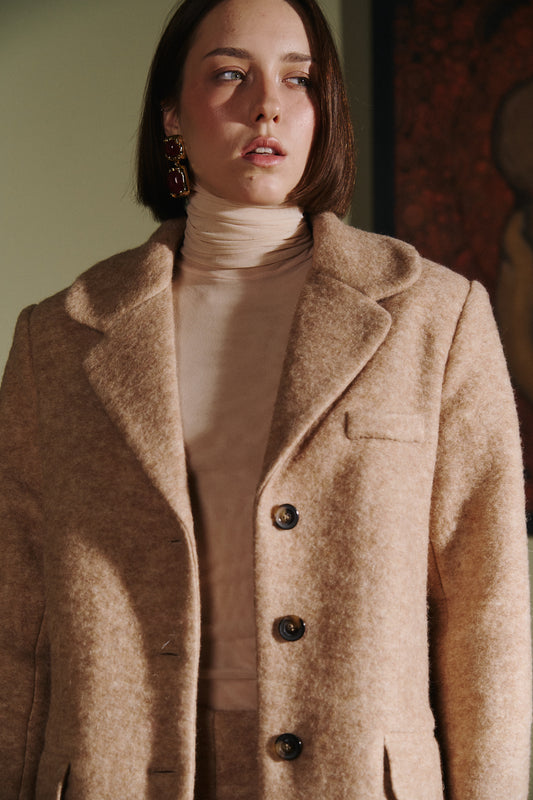 Жакет з вовни бежевий CAMEL JACKET