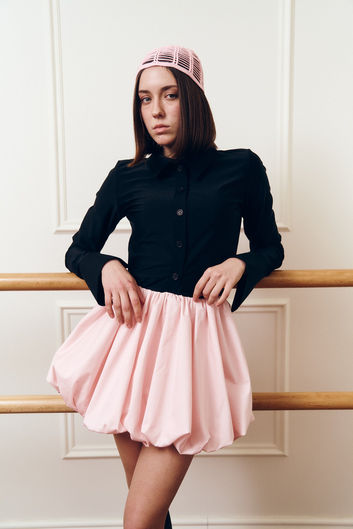 Сорочка з біфлексу чорна ELASTIC CHIC