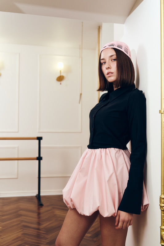 Сорочка з біфлексу чорна ELASTIC CHIC