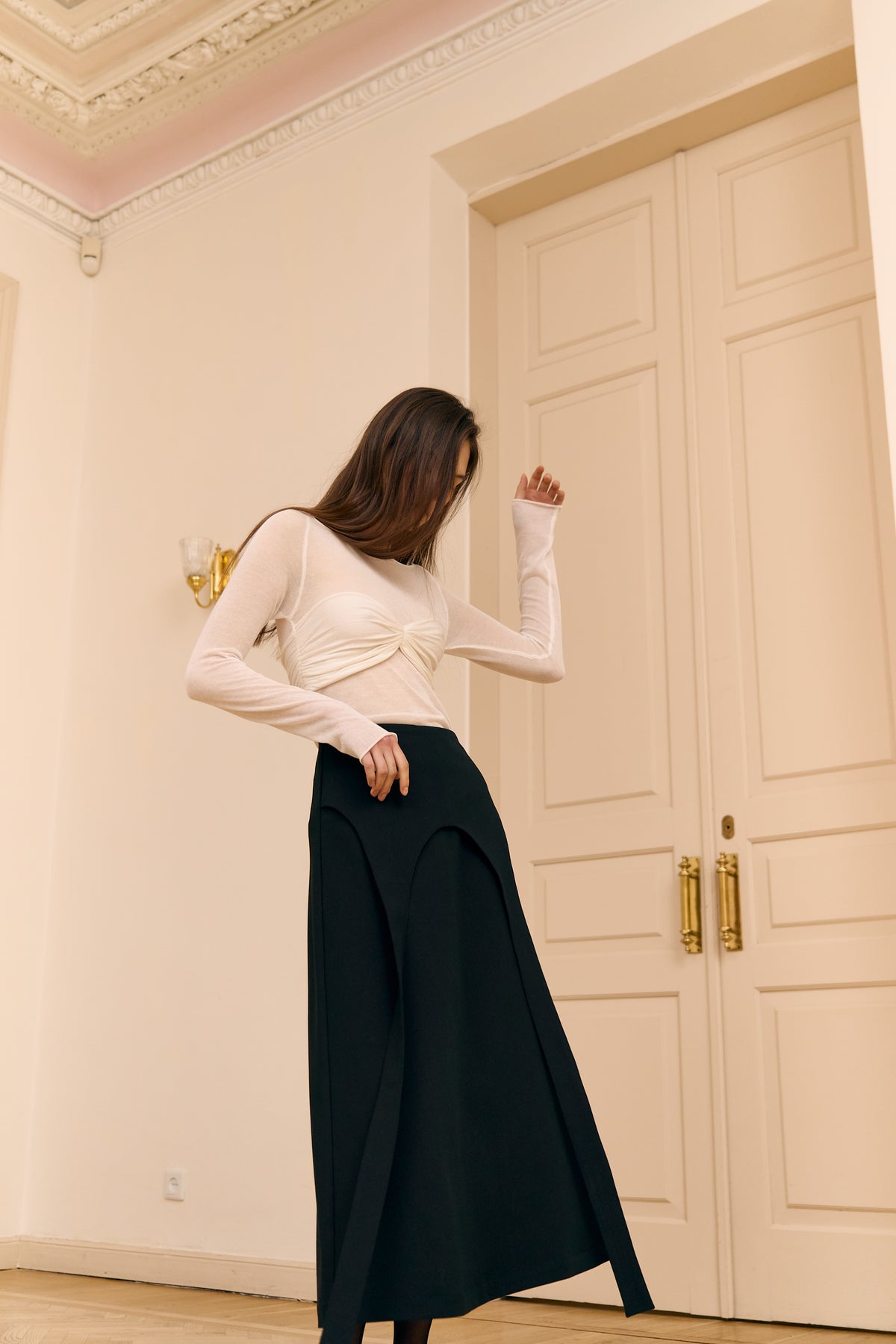 Спідниця з баскою віскозна чорна BLACK BASQUE