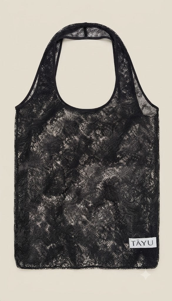 Шопер мереживний чорний TĀYU LACE SHOPPER