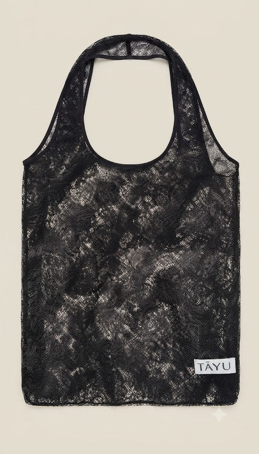 Шопер мереживний чорний TĀYU LACE SHOPPER